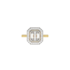 14ct Yellow Gold and Platinum--Lab grown diamonds--Decide Ring Size Later, 14ct Yellow Gold and Platinum--Lab grown diamonds--Know The Ring Size,
