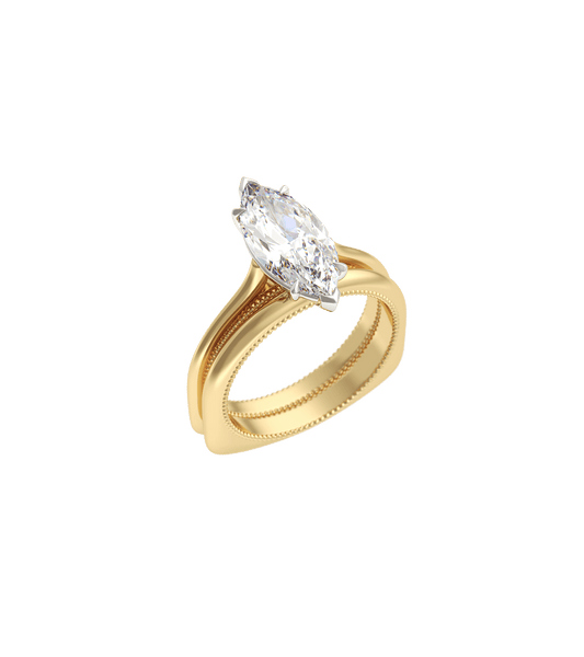 Audley Solitaire Ring - Marquise