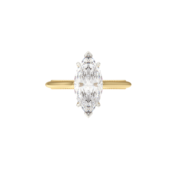Audley Solitaire Ring - Marquise-cut