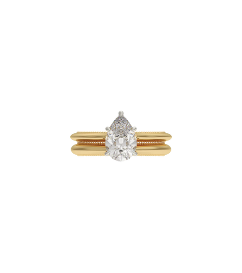 Audley Solitaire Ring - Pear-cut