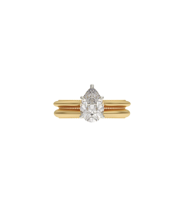 Audley Solitaire Ring - Pear-cut