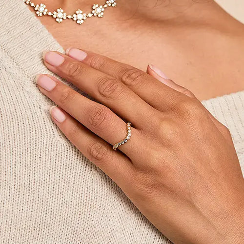 Freyr Shaped Diamond Ring