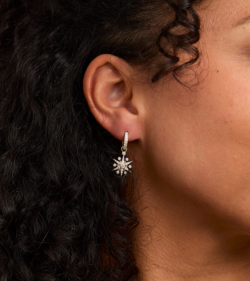 14ct Yellow Gold--Ezili hoops and drops [1.19ct],