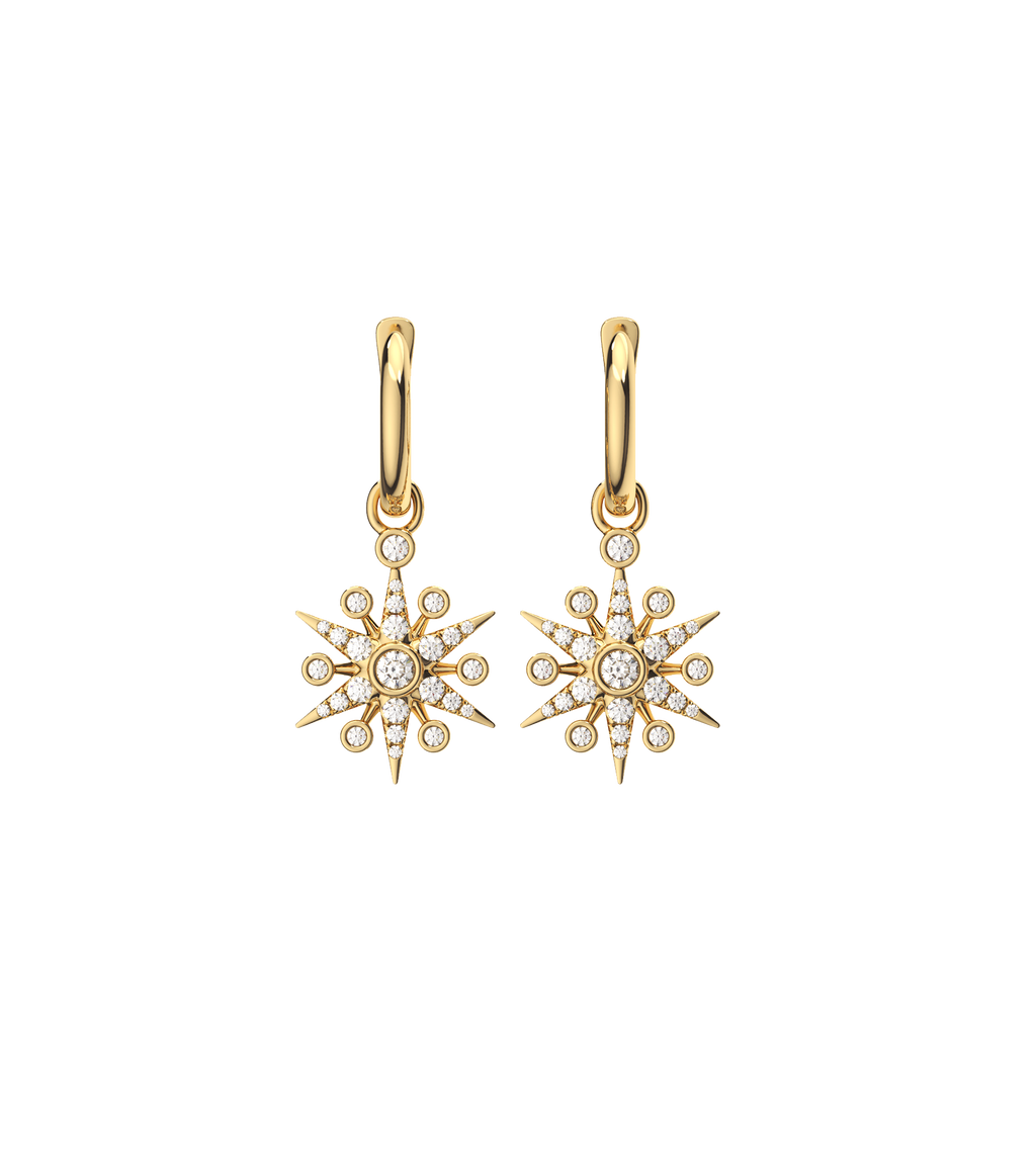 14ct Yellow Gold--Cora hoops and drops [0.64ct], 14ct Yellow Gold--Drops only [0.64ct],