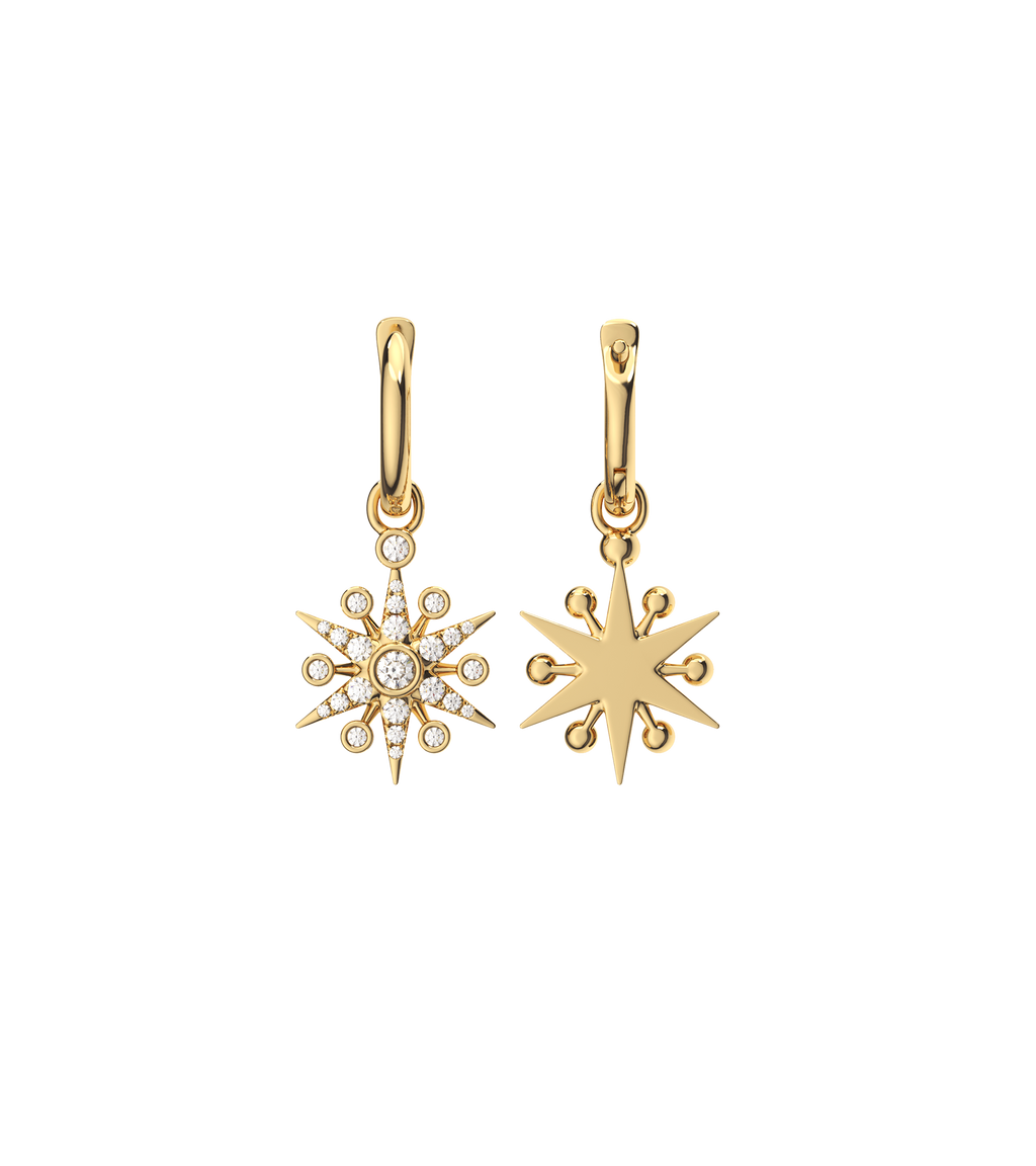 14ct Yellow Gold--Cora hoops and drops [0.64ct], 14ct Yellow Gold--Drops only [0.64ct]