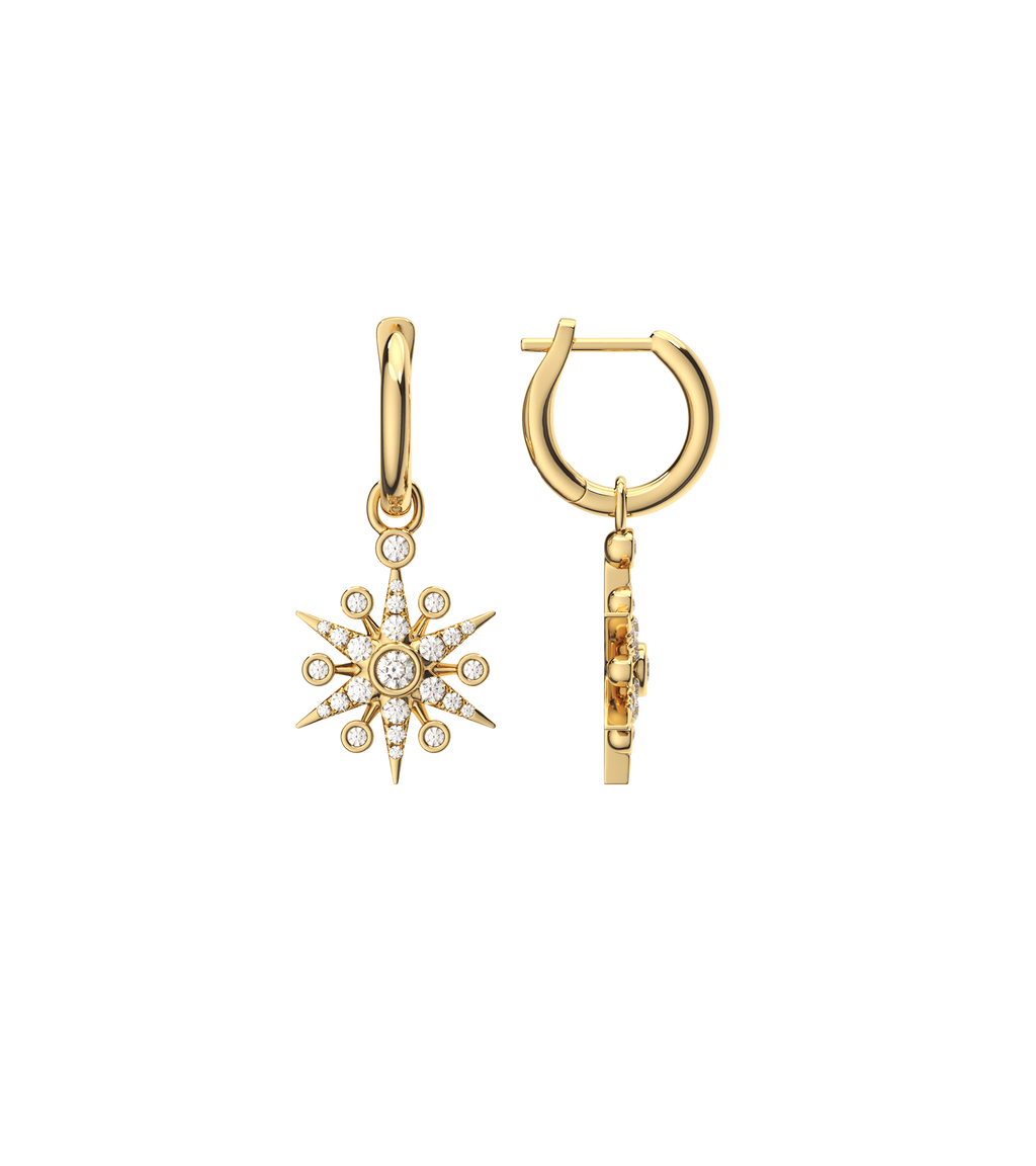 14ct Yellow Gold--Cora hoops and drops [0.64ct], 14ct Yellow Gold--Drops only [0.64ct],