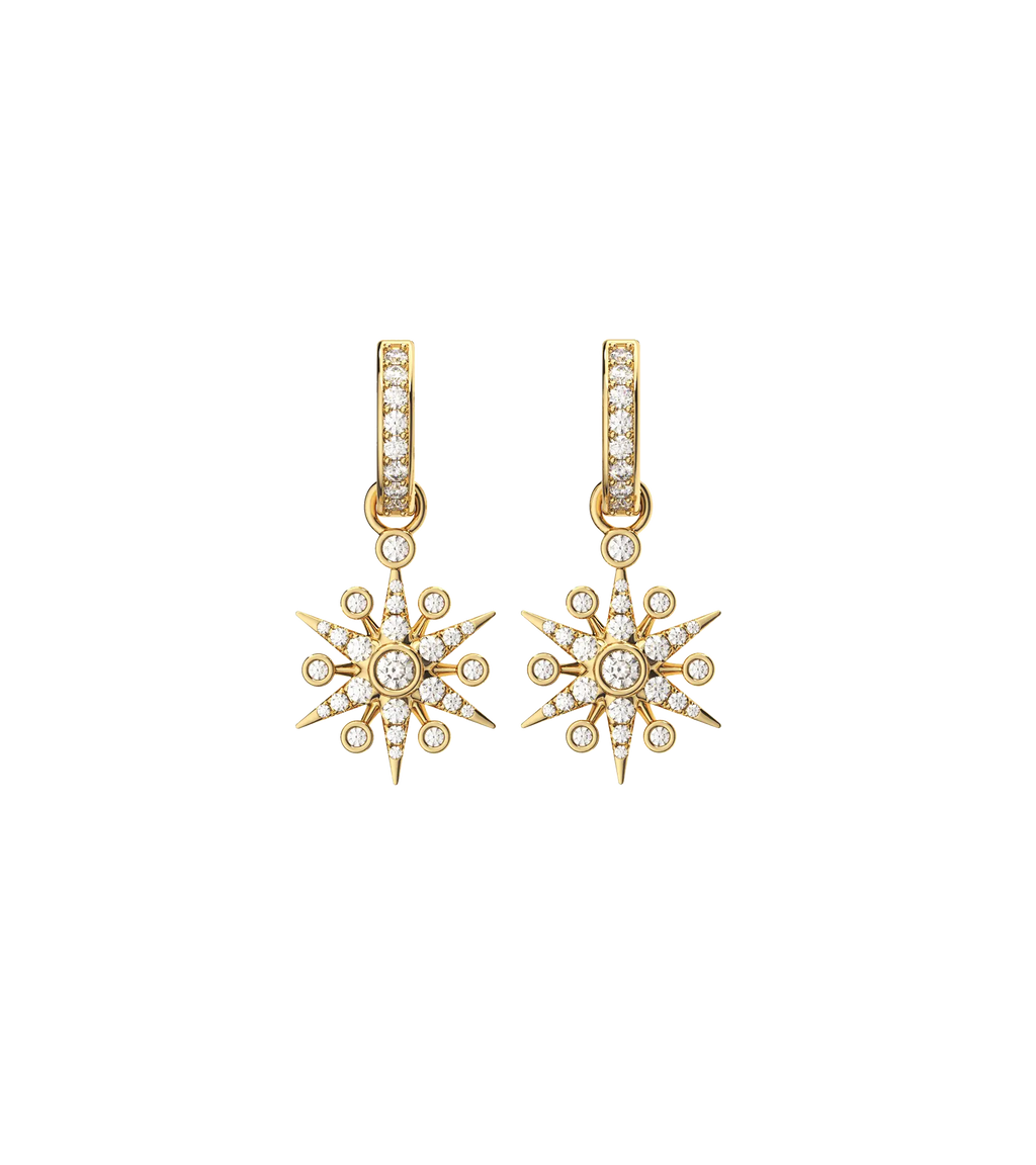 14ct Yellow Gold--Ezili hoops and drops [1.19ct],