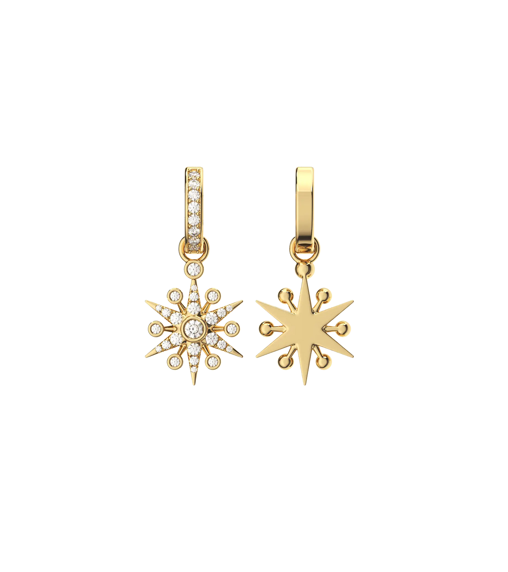 14ct Yellow Gold--Ezili hoops and drops [1.19ct],