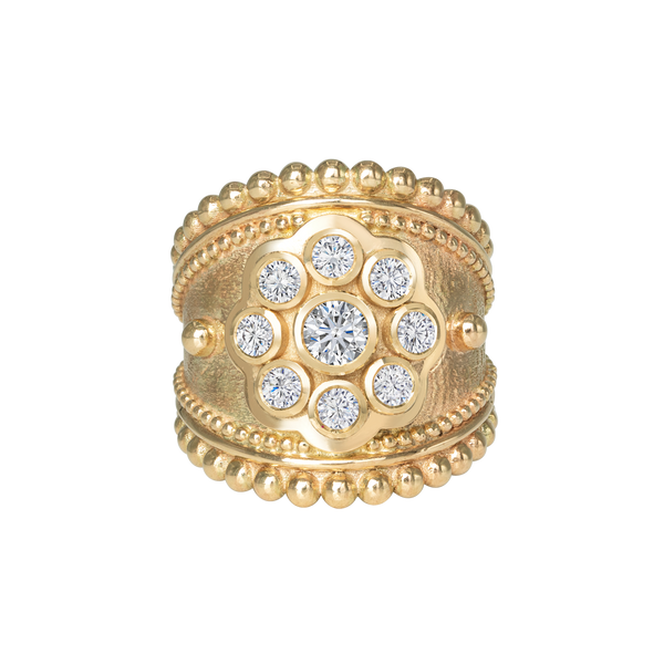 English Daisy Etruscan Ring
