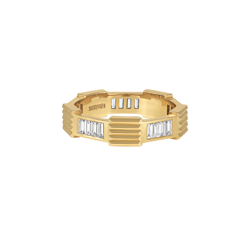 Men's Jigsaw Ring - Half Diamond
