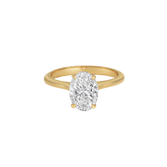 Audley Solitaire Ring - Oval-cut