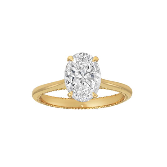 Audley Solitaire Ring - Oval-cut