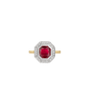 14ct Yellow Gold and Platinum--Ruby and lab grown diamonds--Decide Ring Size Later, 14ct Yellow Gold and Platinum--Ruby and lab grown diamonds--Know The Ring Size, 