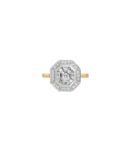 14ct Yellow Gold and Platinum--Lab grown diamonds--Decide Ring Size Later, 14ct Yellow Gold and Platinum--Lab grown diamonds--Know The Ring Size, 