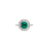 Platinum--Emerald and lab grown diamonds--Decide Ring Size Later, Platinum--Emerald and lab grown diamonds--Know The Ring Size, 