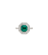 Platinum--Emerald and lab grown diamonds--Decide Ring Size Later, Platinum--Emerald and lab grown diamonds--Know The Ring Size, 