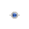 Platinum--Sapphire and lab grown diamonds--Decide Ring Size Later, Platinum--Sapphire and lab grown diamonds--Know The Ring Size, 