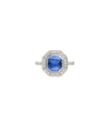 Platinum--Sapphire and lab grown diamonds--Decide Ring Size Later, Platinum--Sapphire and lab grown diamonds--Know The Ring Size, 