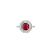 Platinum--Ruby and lab grown diamonds--Decide Ring Size Later, Platinum--Ruby and lab grown diamonds--Know The Ring Size, 