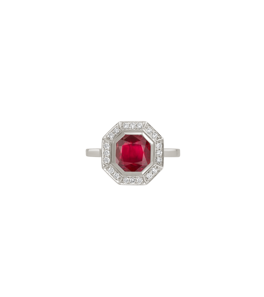 Platinum--Ruby and lab grown diamonds--Decide Ring Size Later, Platinum--Ruby and lab grown diamonds--Know The Ring Size, 