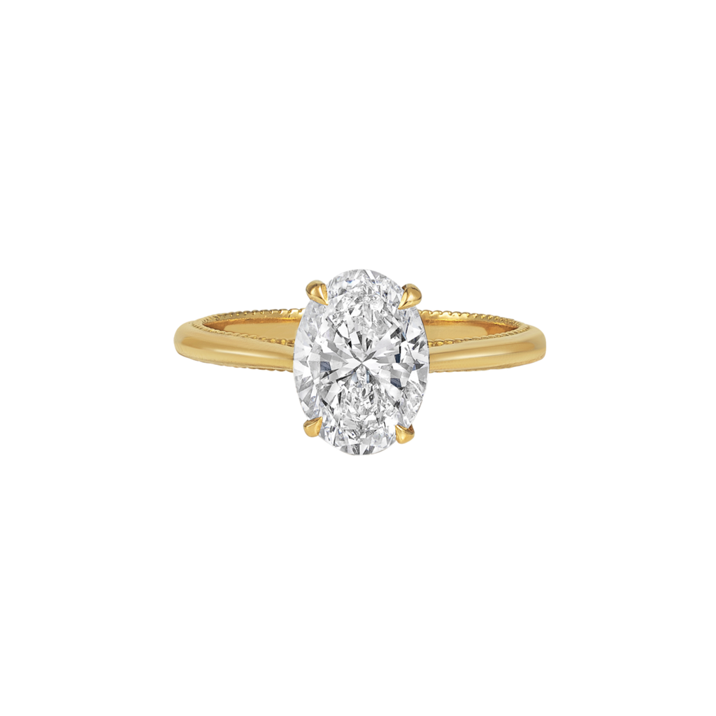 Audley Solitaire Ring - Oval-cut