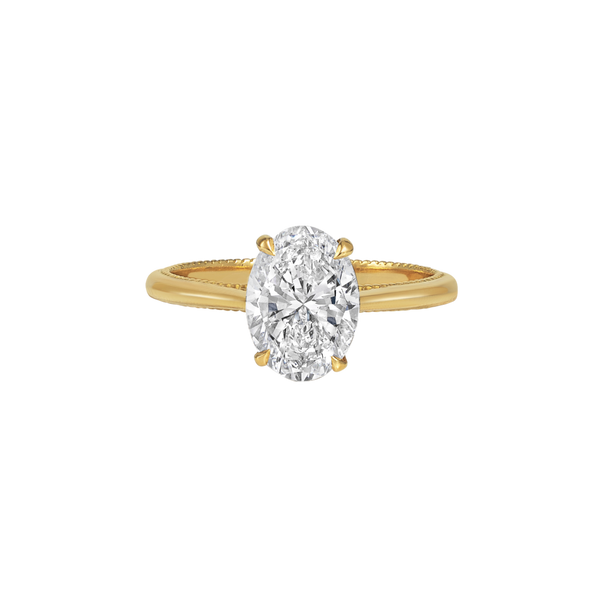 Audley Solitaire Ring - Oval-cut