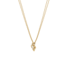 14ct Yellow Gold--0.76ct Lab Grown Diamonds--Pendant on Double Chain, 14ct Yellow Gold--0.76ct Lab Grown Diamonds--Pendant only