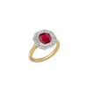 14ct Yellow Gold and Platinum--Ruby and lab grown diamonds--Decide Ring Size Later, 14ct Yellow Gold and Platinum--Ruby and lab grown diamonds--Know The Ring Size, 