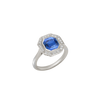 Platinum--Sapphire and lab grown diamonds--Decide Ring Size Later, Platinum--Sapphire and lab grown diamonds--Know The Ring Size, 