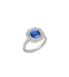 Platinum--Sapphire and lab grown diamonds--Decide Ring Size Later, Platinum--Sapphire and lab grown diamonds--Know The Ring Size, 