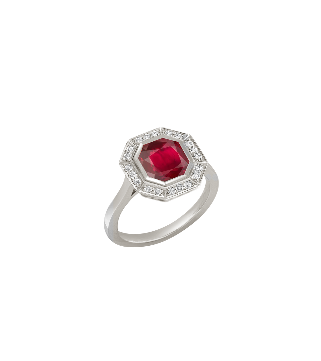 Platinum--Ruby and lab grown diamonds--Decide Ring Size Later, Platinum--Ruby and lab grown diamonds--Know The Ring Size, 