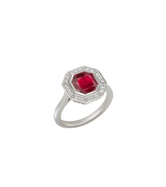 Platinum--Ruby and lab grown diamonds--Decide Ring Size Later, Platinum--Ruby and lab grown diamonds--Know The Ring Size, 