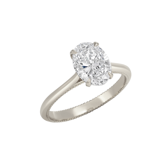 Audley Solitaire Ring - Oval-cut
