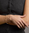 Yellow Gold Freyr Triple Bracelet for Women,Model