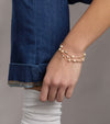 Yellow Gold Freyr Triple Bracelet for Women,14ct Yellow Gold,Model