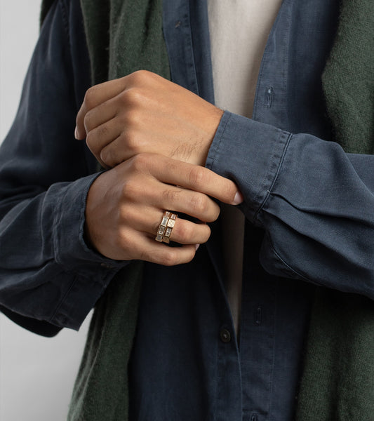 Men's Jigsaw Ring - Full Diamond