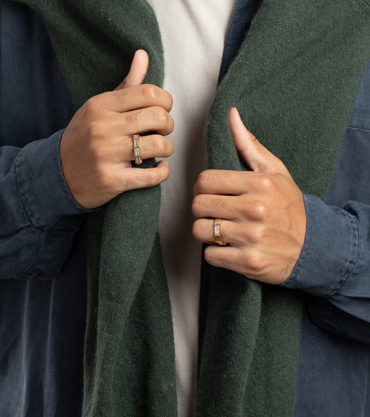 Men's Jigsaw Ring - Full Diamond