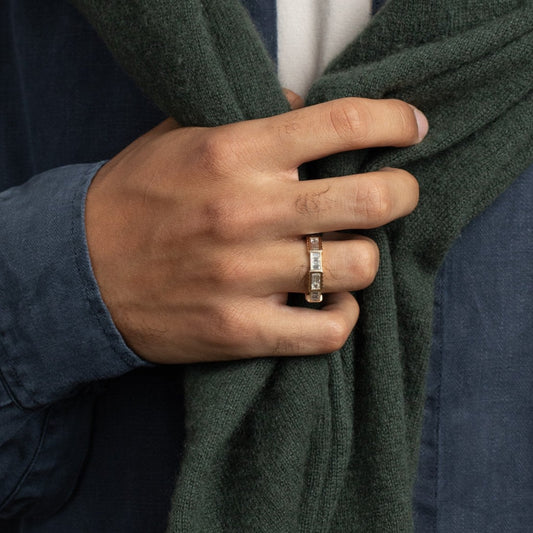 Men's Jigsaw Ring - Full Diamond