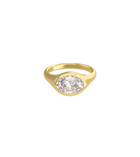 18ct Yellow Gold--East-West--Decide ring size later, 18ct Yellow Gold--East-West--Know the ring size,