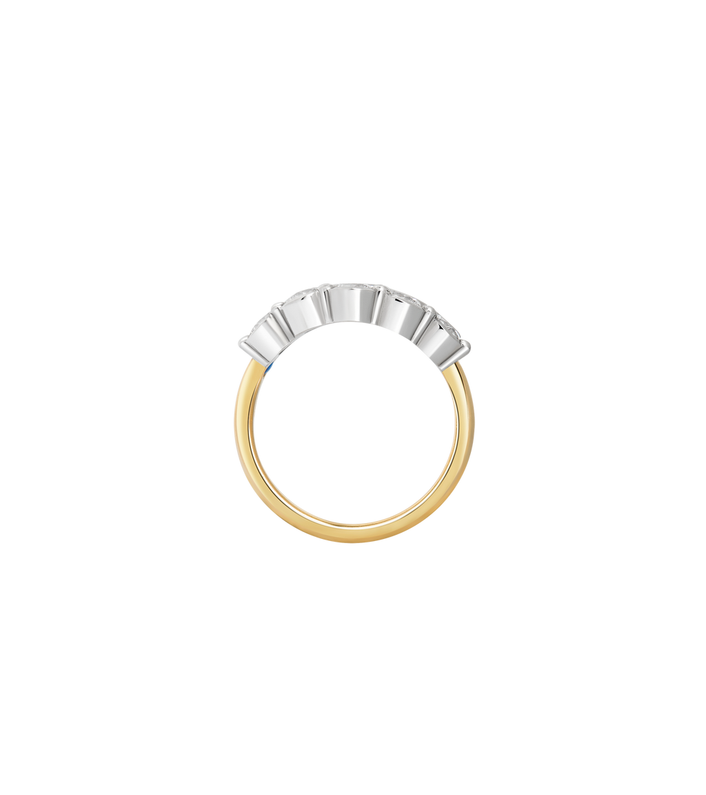 14ct Yellow Gold and Platinum--Lab Grown Diamonds [0.85ct]--Decide Ring Size Later, 14ct Yellow Gold and Platinum--Lab Grown Diamonds [0.85ct]--Know The Ring Size,