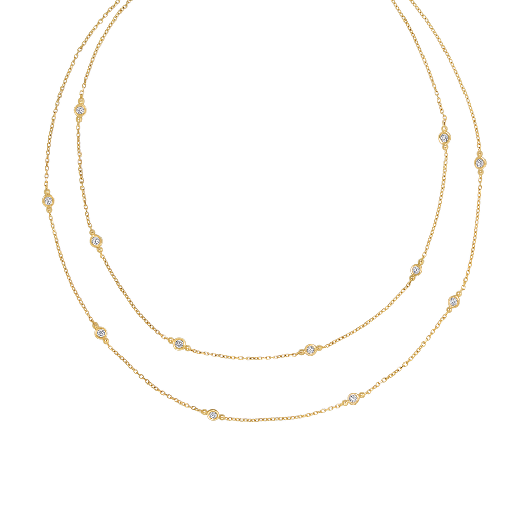 Double Celeste Diamond Necklace