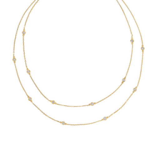 Double Celeste Diamond Necklace