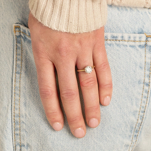 Audley Solitaire Ring - Round-cut