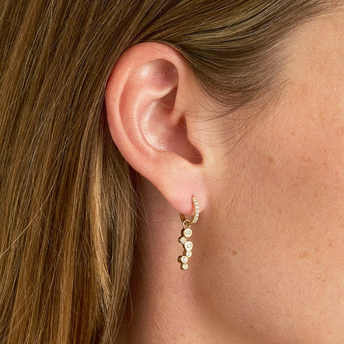 Cumulus Diamond Huggie Hoops