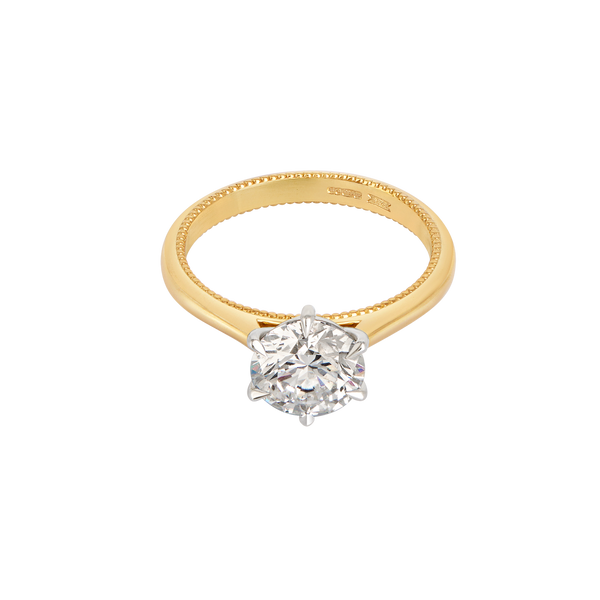 Audley Solitaire Ring - Round-cut