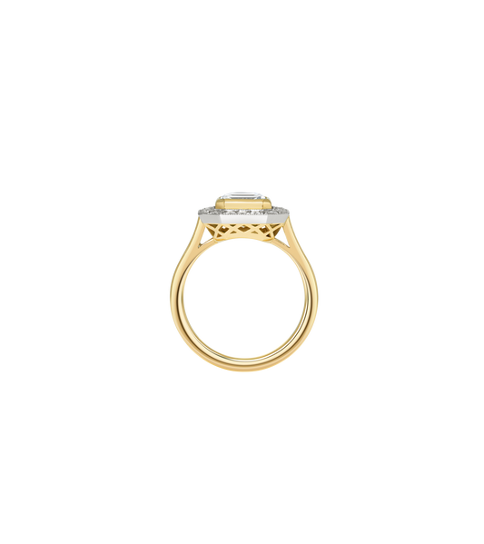 14ct Yellow Gold and Platinum--Lab grown diamonds--Decide Ring Size Later, 14ct Yellow Gold and Platinum--Lab grown diamonds--Know The Ring Size,