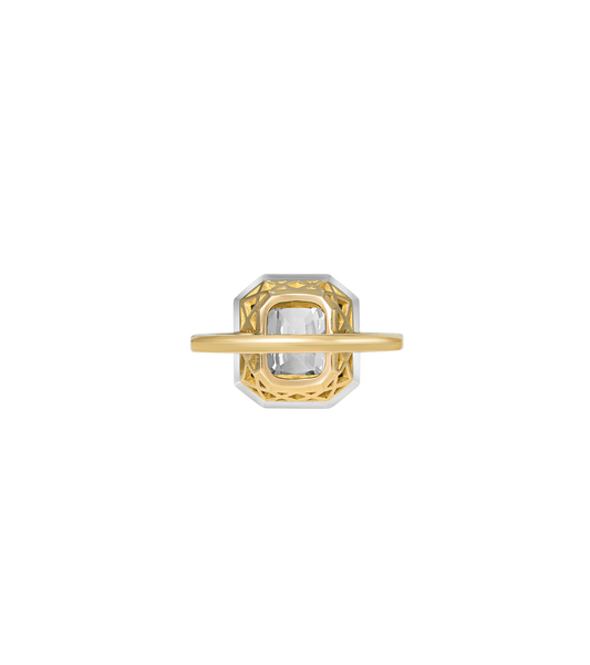 14ct Yellow Gold and Platinum--Lab grown diamonds--Decide Ring Size Later, 14ct Yellow Gold and Platinum--Lab grown diamonds--Know The Ring Size,