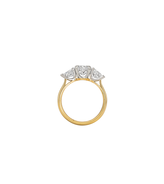 18ct Yellow Gold and Platinum--Lab Grown Diamonds--Decide Ring Size Later,  18ct Yellow Gold and Platinum--Lab Grown Diamonds--Know The Ring Size, 