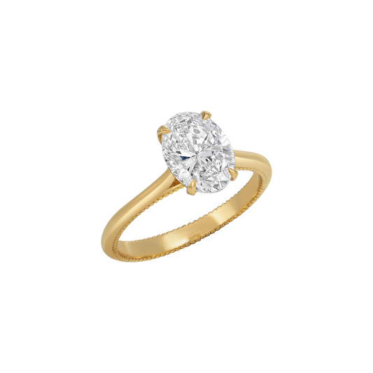 Audley Solitaire Ring - Oval-cut