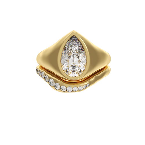 Minerva Asymmetrical Shaped Diamond Ring